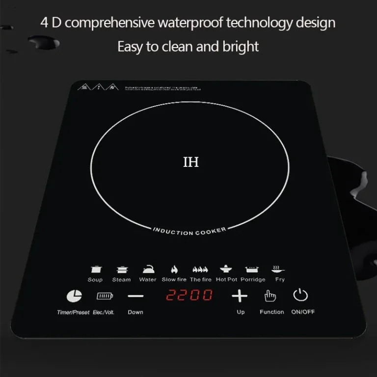 2200W Portable Induction Cooktop, Induction Cooktop Countertop Burner with Sensor Touch, 10 Power Levels, Timer Function, Easy to Clean, Black