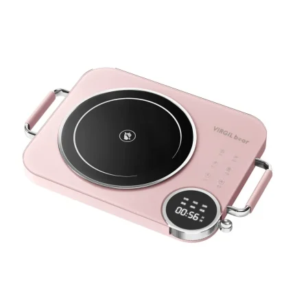 Advwin Single Burner Electric Cooktop 110V,2200W Portable Electric Stove with Handle,Knob Control, 4H Timer & Overheat Protection,Ceramic Infrared Countertop Burner,Compatible for All Cookwares