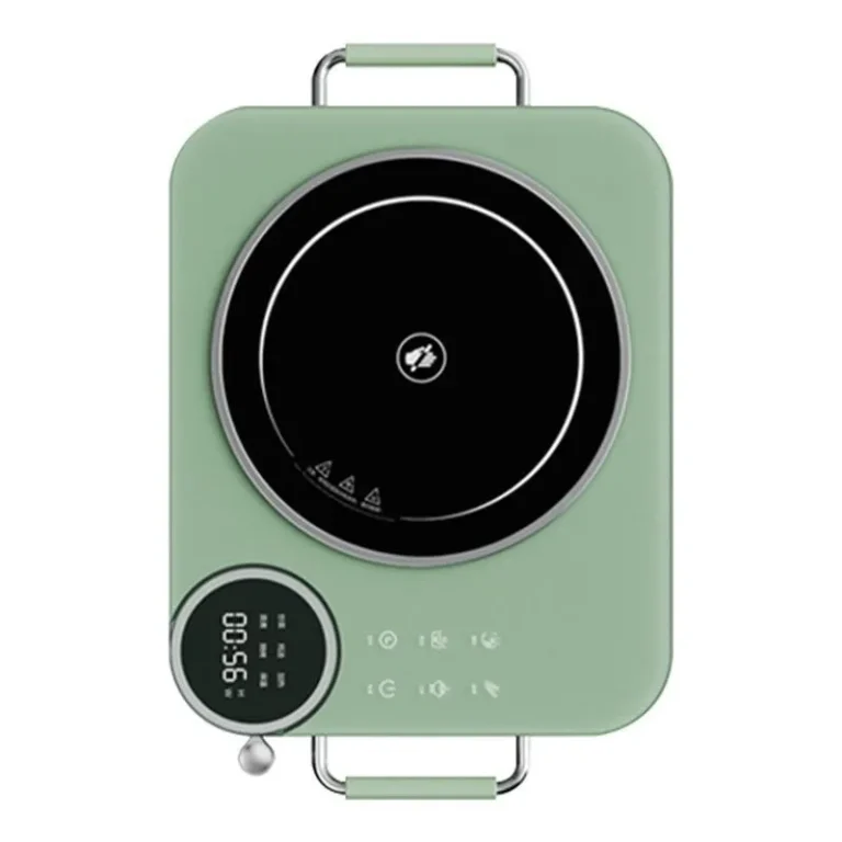 Advwin Single Burner Electric Cooktop 110V,2200W Portable Electric Stove with Handle,Knob Control, 4H Timer & Overheat Protection,Ceramic Infrared Countertop Burner,Compatible for All Cookwares