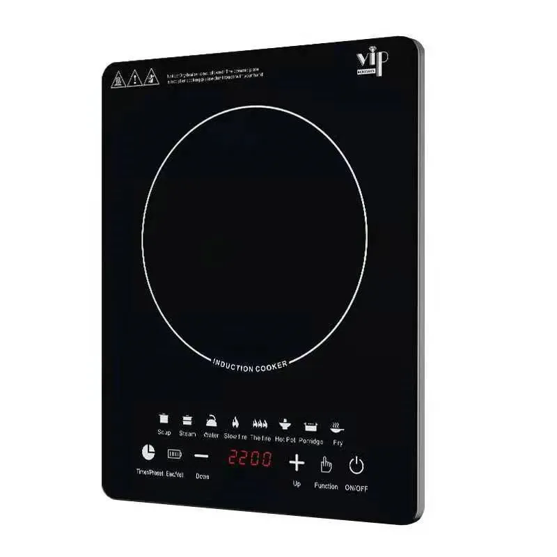 Portable Induction Burner, 2200w Electric Induction Countertop Burner W/Touch Panel, 8cooking Preset Programs, Power & Temp Adjustable, LCD Display, Auto Pot Detection & Auto Shut-Off For Kitchens.